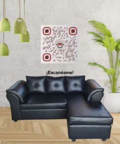 SECCIONAL INTERCAMBIABLE MUSTANG PU NEGRO