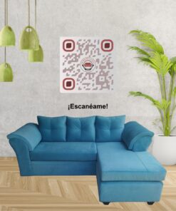 SECCIONAL INTERCAMBIABLE MUSTANG FELPA TURQUEZA