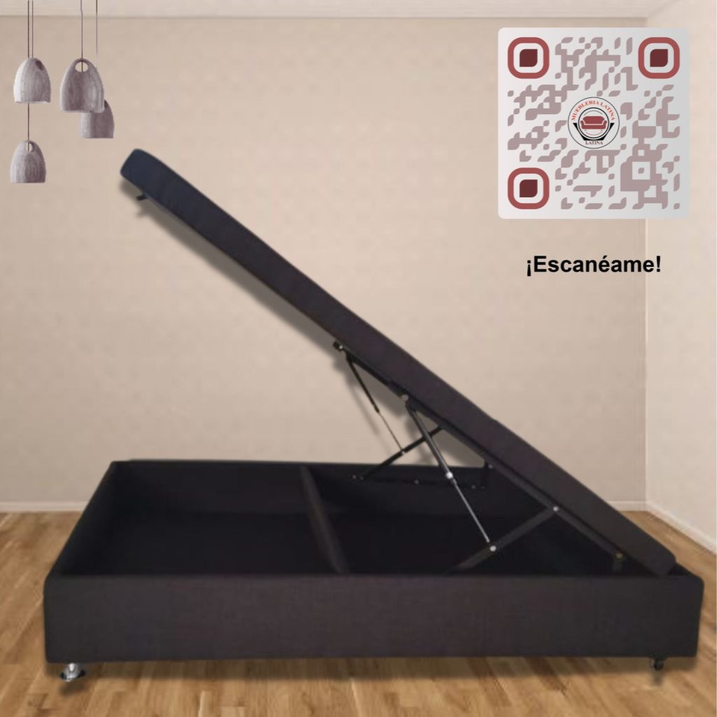 CAMA 1.9M BAUL FUNCIONAL LINO MARENGO 2 PLAZAS