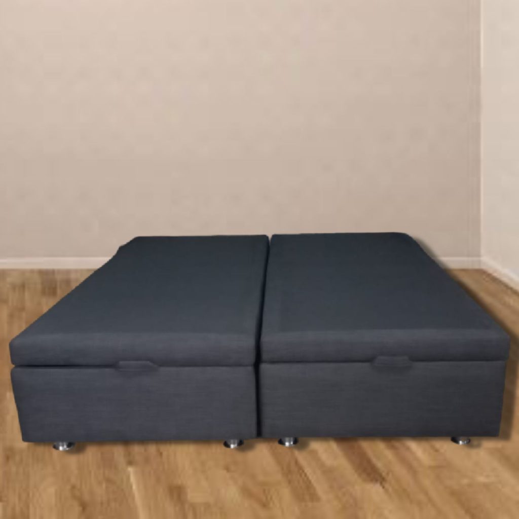 CAMA 1.9M BAUL FUNCIONAL LINO MARENGO KING EUROPEA DIVIDIDA