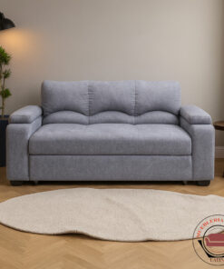 SOFA CAMA FUNCIONAL 2 PZ DECO LINO GRIS OSCURO