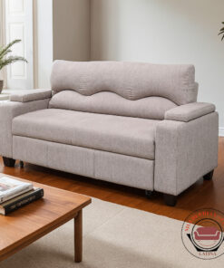 SOFA CAMA FUNCIONAL 2 PZ DECO LINO CREAM CHOCOLATE