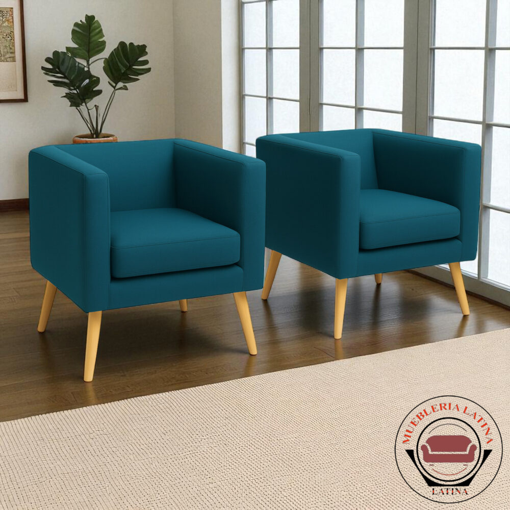 PACK 2 POLTRONA BORLANGE CUBO LINO CALIPSO