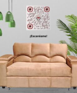SOFA CAMA FUNCIONAL 2 PZ DECO FELPA CAMEL